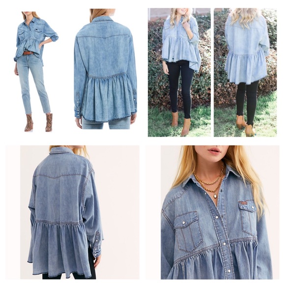 Free People We The Free Dylan Babydoll Tunic. NWT. - Picture 2 of 8